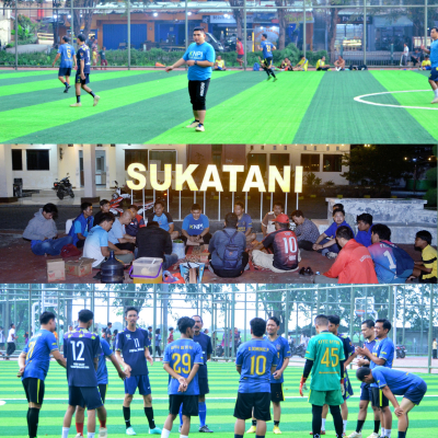 Pererat Silaturahmi Pasca Lebaran, KNPI Kab. Bekasi Gelar Sparing Bola dan Ngaliwet di Sukatani