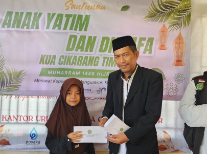 Sentuh Hati Masyarakat, KUA Cikarang Timur Berbagi Kebahagiaan Muharram Bersama Yatim dan Duafa