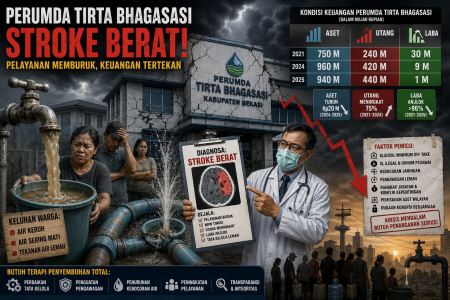 Dari Air Keruh hingga Laba Rp1 Miliar, Peneliti Ungkap Indikasi Tirta Bhagasasi Sedang Krisis Berat