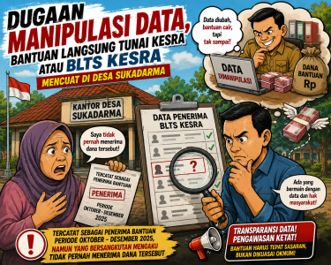 Diduga Korban Manipulasi Data Bansos, Warga Berstatus PPPK  Masuk Daftar Penerima BLTS Kesra di Desa Sukadarma