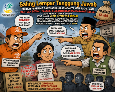 Kisruh Bansos Salah Sasaran di Desa Sukadarma, PT Pos dan Pihak Desa Dinilai Bertele-tele